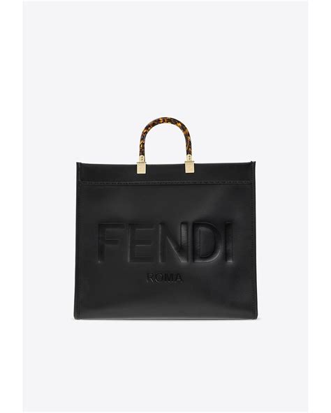 fendi 2jours petite tote bag black|fendi large sunshine tote bag.